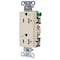 Hubbell Wiring Device-Kellems Straight Blade Receptacle, 5-20R, 20 A, 125V AC, 2 Pole, 3 Wire, Flush Mount, Grounded DR20LAWRTR - alternate 1